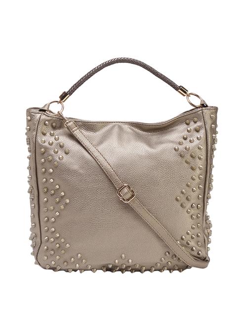 gold leatherette regular handbag - 14456779 - Very Small Image - 1