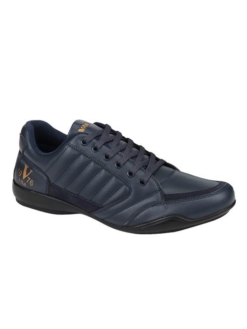 navy leatherette lace up shoe - 14456977 - Very Small Image - 1