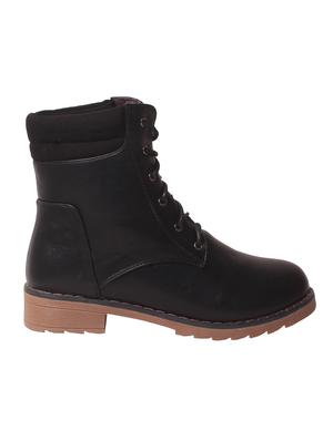 black faux leather ankle boot - 14457053 - Standard Image - 2