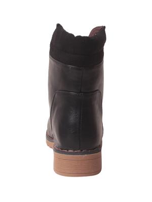 black faux leather ankle boot - 14457053 - Standard Image - 3