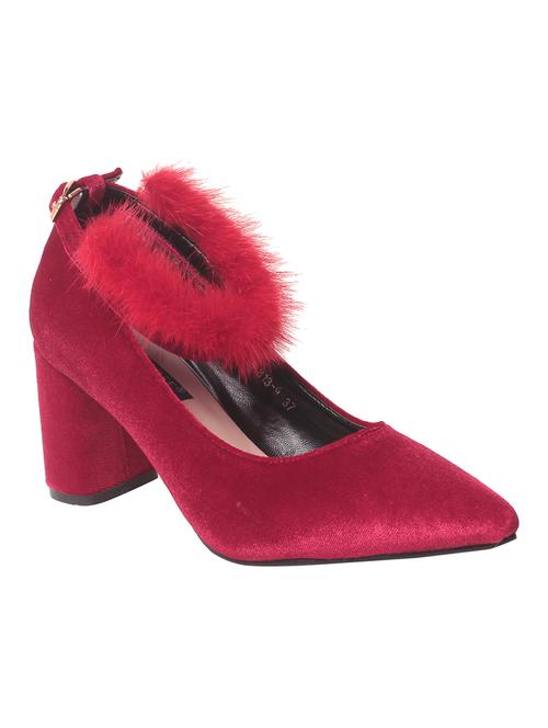 maroon ankle strap sandal - 14457072 - Standard Image - 1