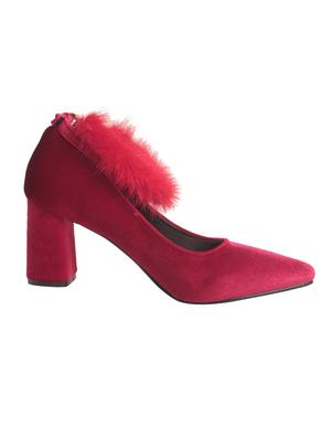 maroon ankle strap sandal - 14457072 - Standard Image - 2