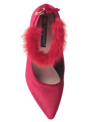 maroon ankle strap sandal - 14457072 - Standard Image - 4