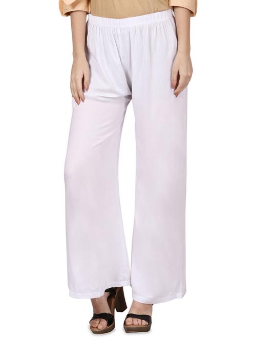 white rayon palazzo - 14457106 - Very Small Image - 1