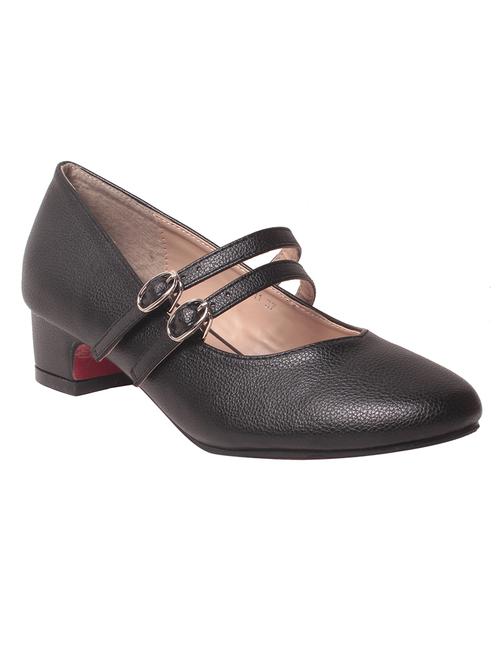 black faux leather slip on formal shoes - 14457124 - Standard Image - 1