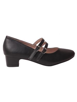 black faux leather slip on formal shoes - 14457124 - Standard Image - 2