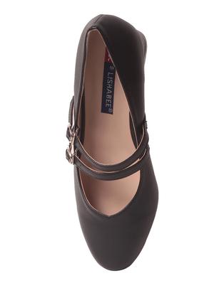 black faux leather slip on formal shoes - 14457124 - Standard Image - 4