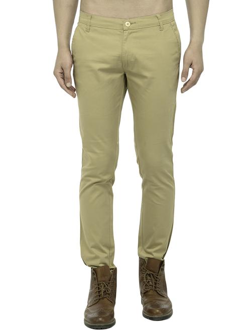 beige cotton chinos casual trousers - 14457193 - Standard Image - 1