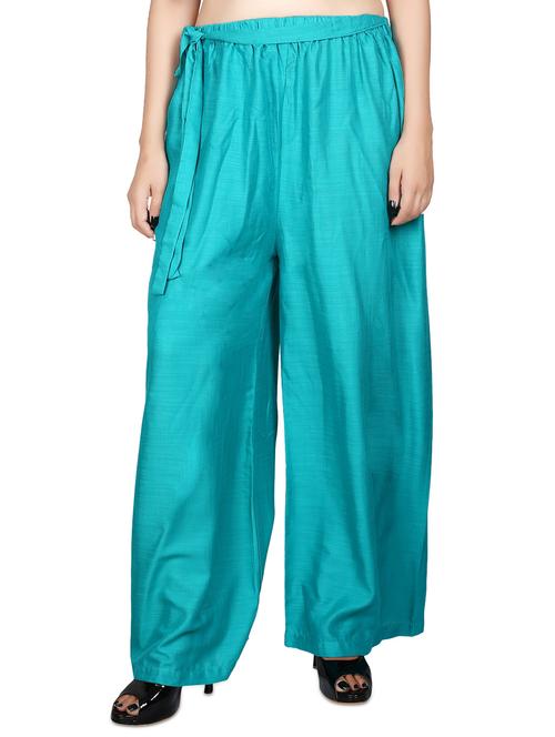 light blue rayon palazzo - 14457293 - Very Small Image - 1