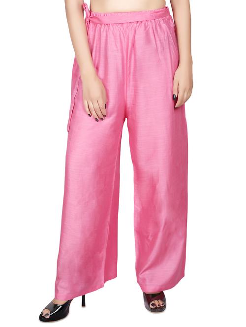 pink rayon palazzo - 14457313 - Very Small Image - 1