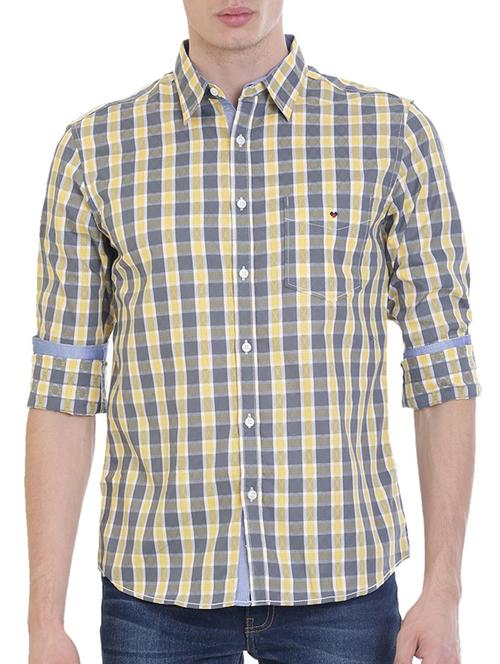 blue cotton casual shirt - 14457631 - Very Small Image - 1