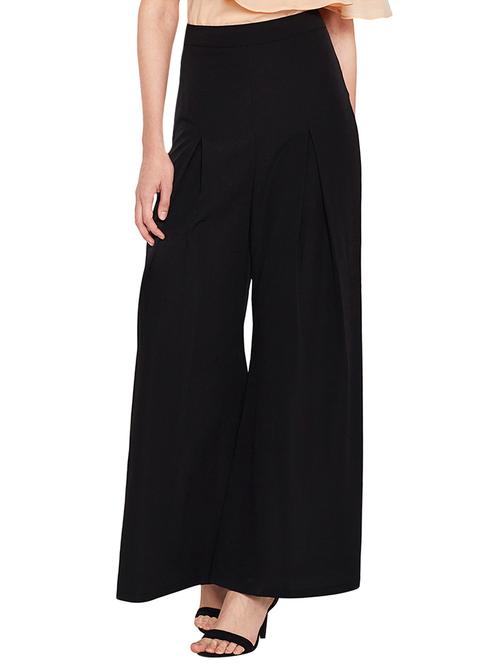 solid black flared palazzo - 14457689 - Very Small Image - 1