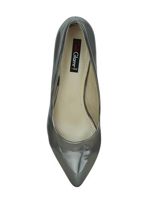 grey faux leather slip on pumps - 14457838 - Standard Image - 4