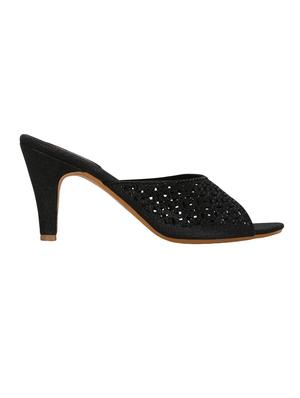 black slip on sandal - 14457843 - Standard Image - 2