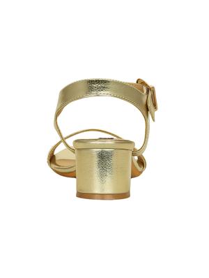gold ankle strap sandal - 14457847 - Standard Image - 3