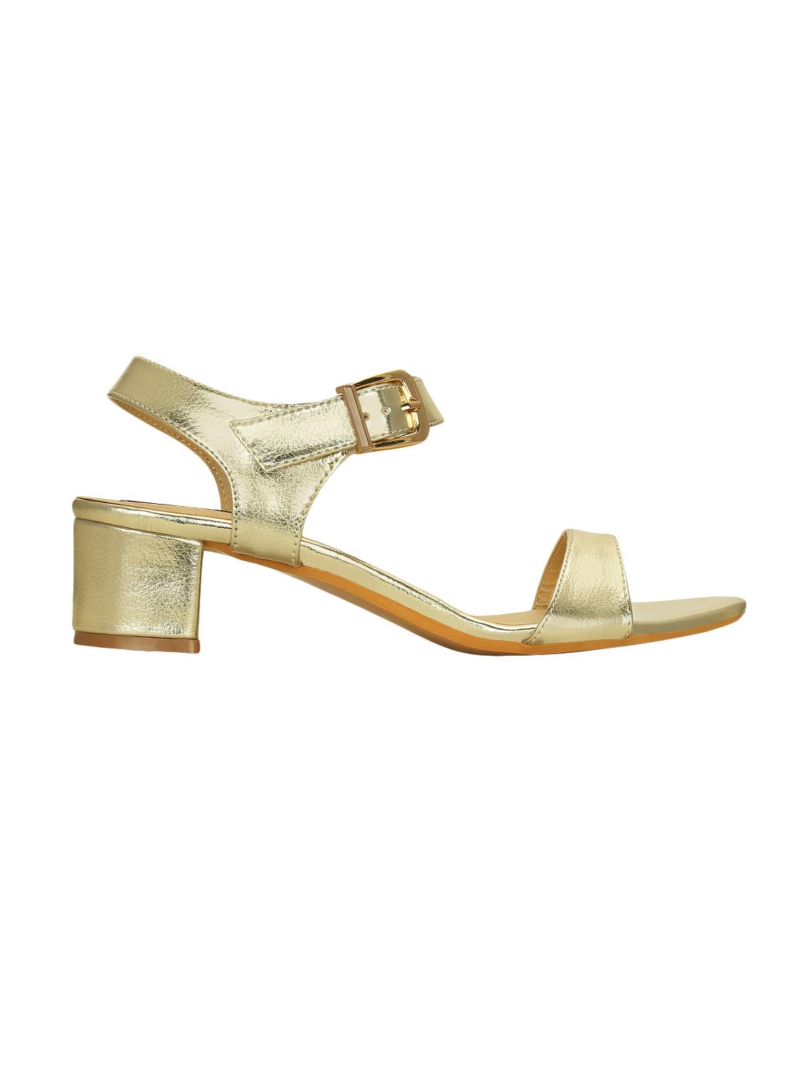 gold ankle strap sandal - 14457847 - Zoom Image - 2
