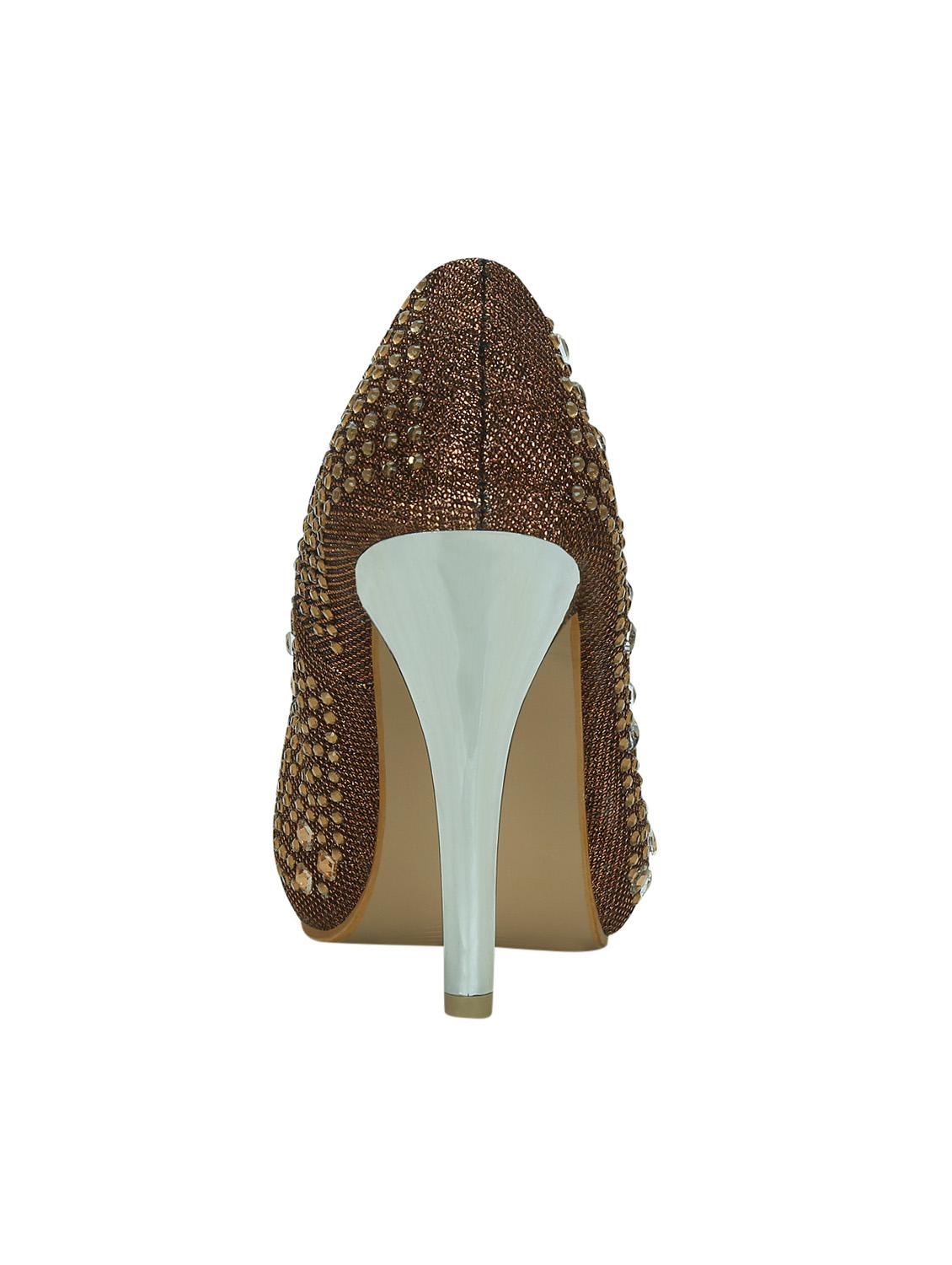 copper faux leather slip on sandals - 14457927 - Zoom Image - 3