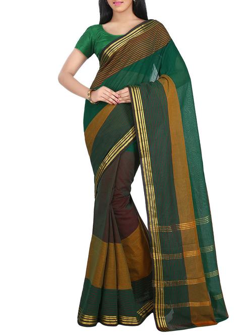 multi colored cotton chettinad saree - 14457970 - Very Small Image - 1