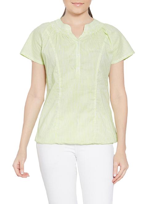 light green blouson top - 14458253 - Standard Image - 1