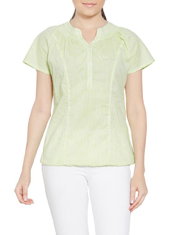 light green blouson top - 14458253 - Zoom Image - 1