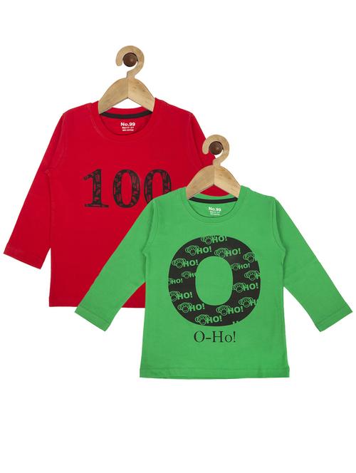 red and green cotton t-shirt - 14458295 - Very Small Image - 1