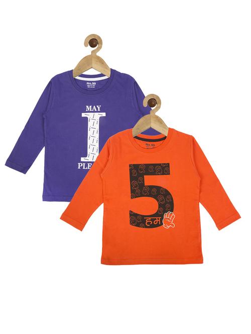 orange and purple cotton t-shirt - 14458306 - Very Small Image - 1