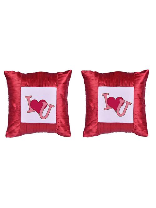 Square Shape " Love" Printed Cushions Cover - 14458324 - Standard Image - 1