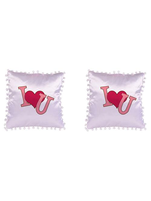 Square Shape " Love" Printed Cushions Cover - 14458325 - Standard Image - 1