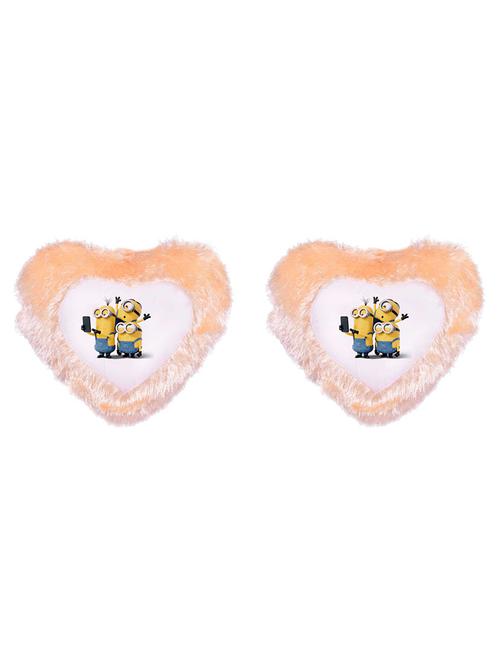 Heart Shape "Minions" Printed Cushions Cover - 14458347 - Standard Image - 1