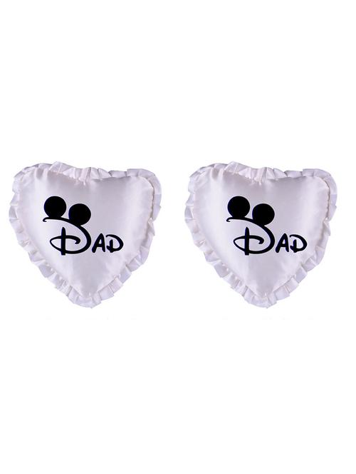 Heart Shape "DAD Print" Printed Cushions Cover - 14458633 - Standard Image - 1