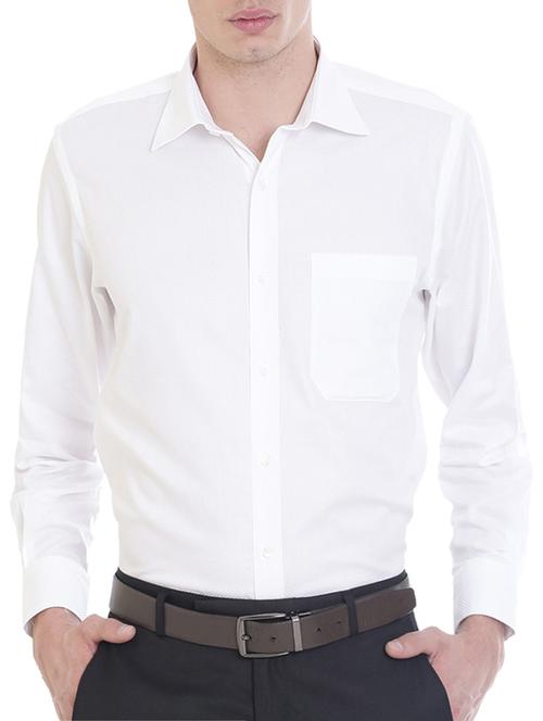 white cotton formal shirt - 14458810 - Very Small Image - 1