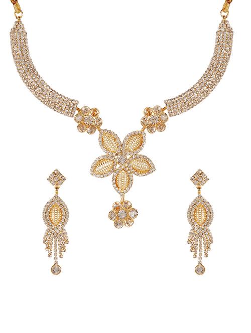 silver crystal bridal necklace - 14458840 - Very Small Image - 1