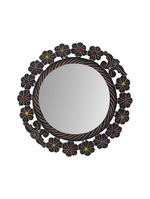 Monogram Decorative Round Mirror Key Hanger - 14458865 - Very Small Image - 1