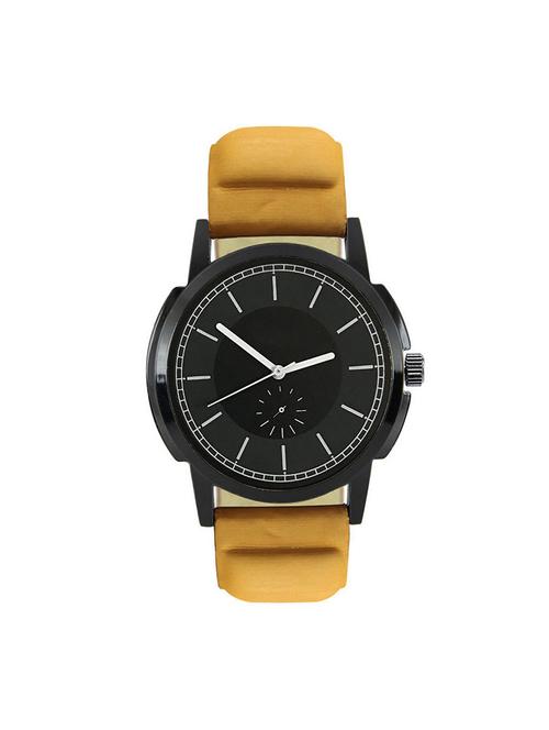 Gurukrupa Enterprise Men Analog Dial leatherette Strap Watch - 14458966 - Very Small Image - 1