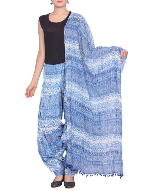 blue cotton regular salwars - 14459046 - Very Small Image - 1