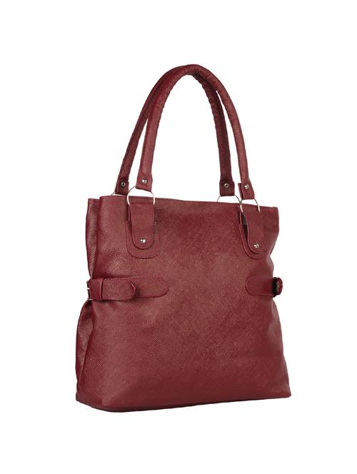 maroon leatherette regular handbag - 14459395 - Very Small Image - 1