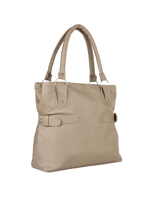 beige leatherette regular handbag - 14459398 - Very Small Image - 1