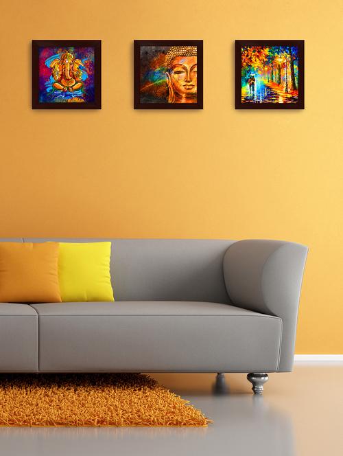 Set Of 3 wooden frames Painting - 14459421 - Very Small Image - 1