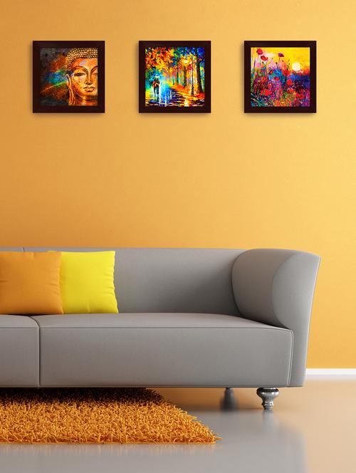 Set of 3 Wooden frames Painting - 14459429 - Very Small Image - 1