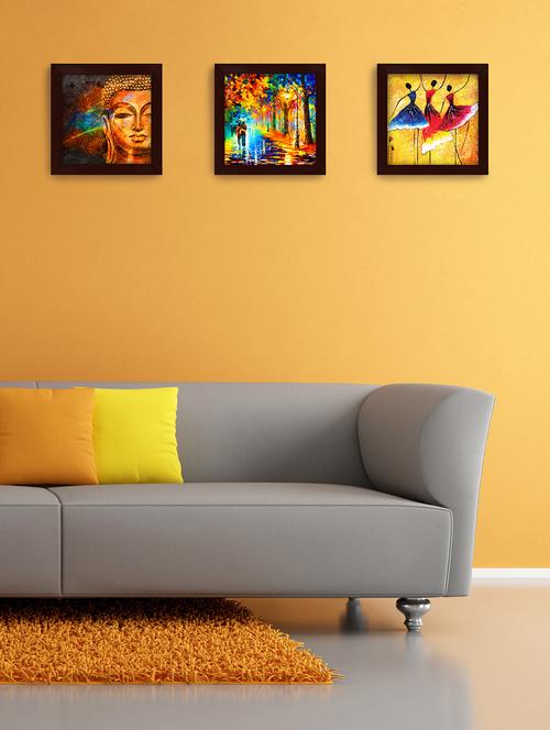 Set of 3 Wooden frames Painting - 14459430 - Very Small Image - 1