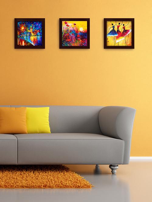 Set of 3 Wooden frames Painting - 14459433 - Standard Image - 1