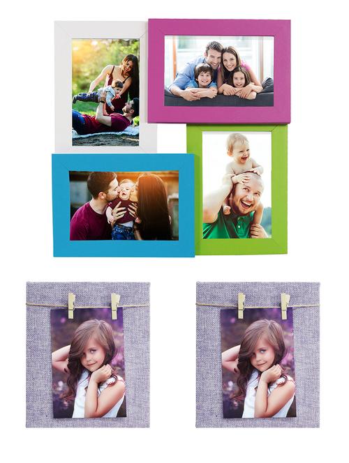 Pack of 3 Wooden Table Top & Wall hanging Frames - 14459486 - Standard Image - 1
