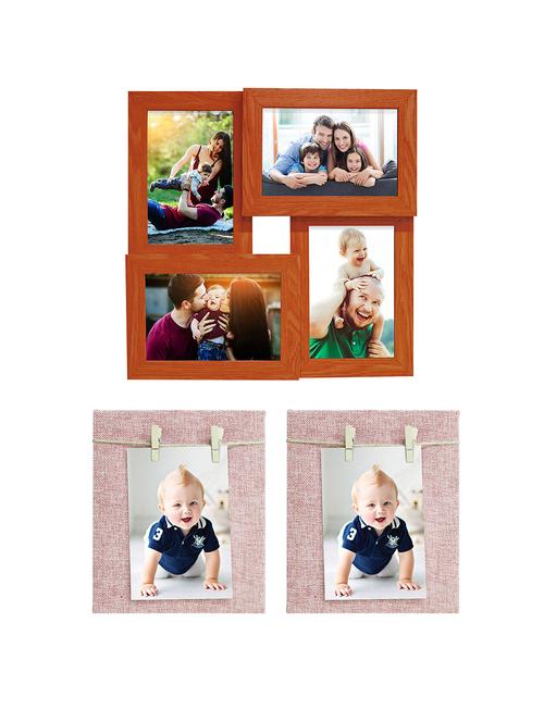Pack of 3 Wooden Table Top & Wall hanging Frames - 14459500 - Standard Image - 1