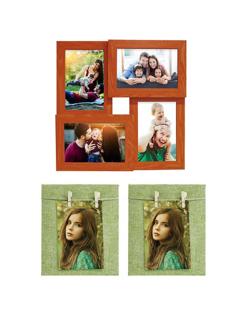 Pack of 3 Wooden Table Top & Wall hanging Frames - 14459502 - Standard Image - 1