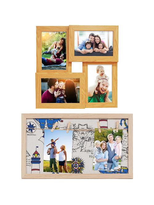 Pack of 2 Wooden Table Top & Wall hanging Frames - 14459508 - Standard Image - 1