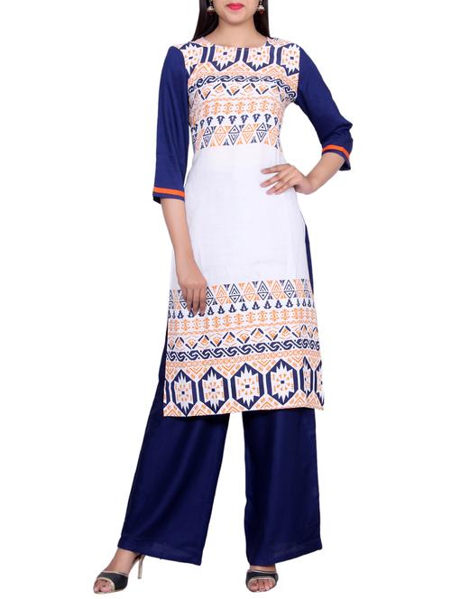 multi rayon straight kurta - 14459963 - Very Small Image - 1