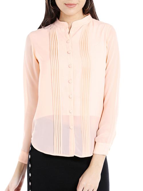 pink georgette top - 14459991 - Very Small Image - 1