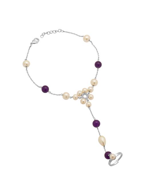 silver brass anklets and payal - 14459995 - Standard Image - 1