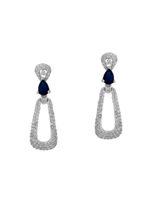 silver brass drop (set of 2) earrings - 14460342 - Very Small Image - 1