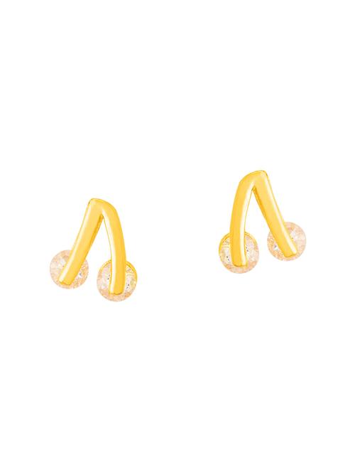 gold brass studs earring - 14460347 - Very Small Image - 1